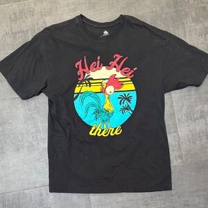 Disney Black Graphic Tee with Multicolor Hei Hei Print